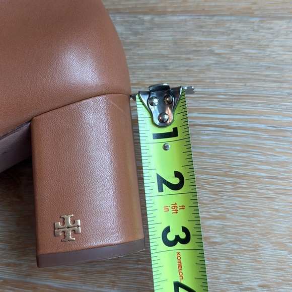 Tory Burch $395 T logo Brooke bootie boot 9 tan cognac block heel - Picture 12 of 12